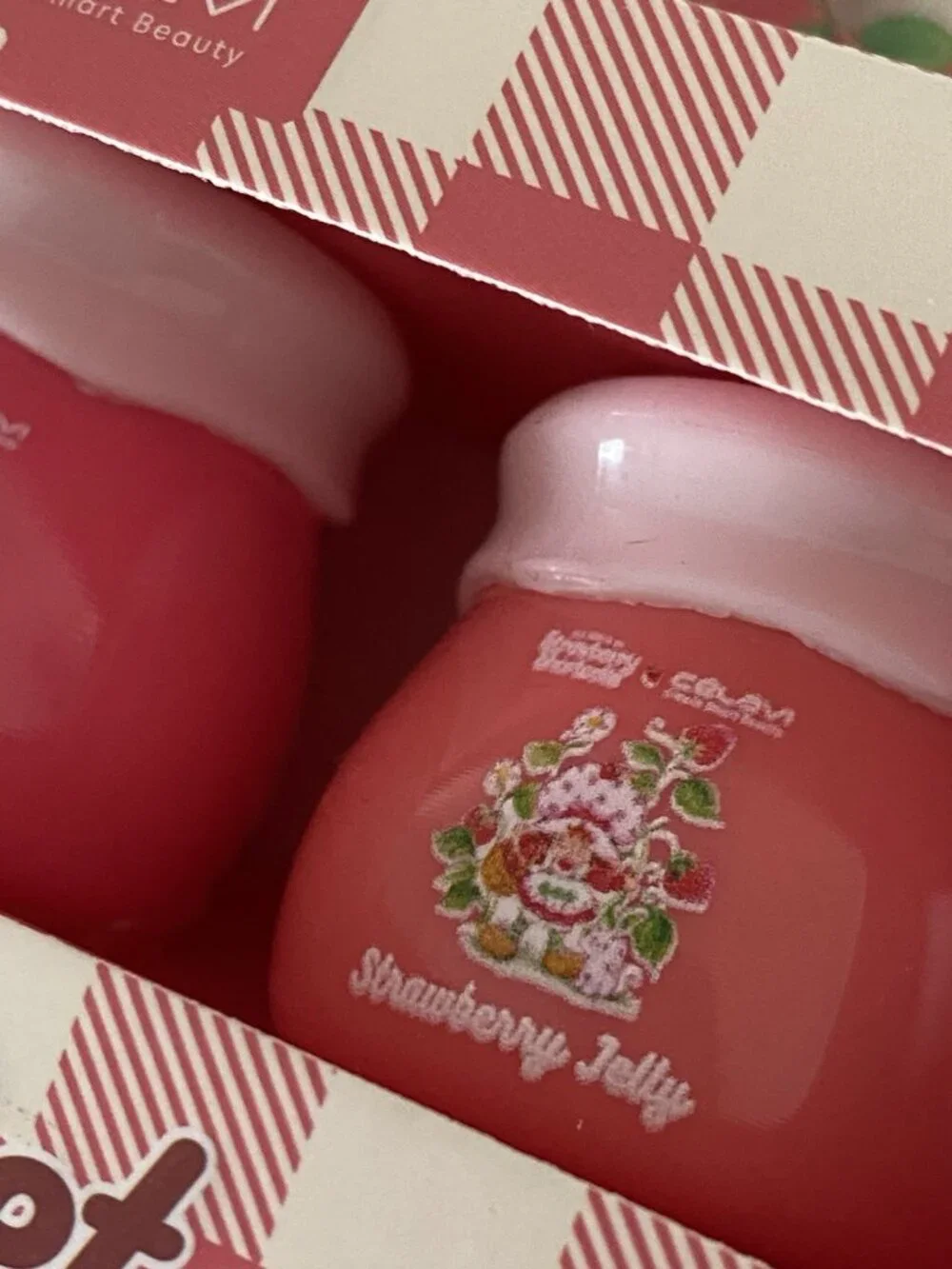 Set Of 3 Strawberry Shortcake Celavi Hydrating Lip Balm Strawberry Jam Jelly NEW